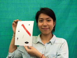 Face-o-mat portrait - Tobias Gutmann, 2017, ink on paper, Art Central, Hong Kong Tobias Gutmann - Face-o-mat / Sai Bot