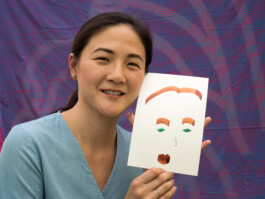 Face-o-mat portrait - Tobias Gutmann, 2017, ink on paper, Art Central, Hong Kong Tobias Gutmann - Face-o-mat / Sai Bot