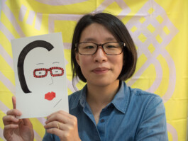 Face-o-mat portrait - Tobias Gutmann, 2017, ink on paper, Art Central, Hong Kong Tobias Gutmann - Face-o-mat / Sai Bot