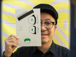 Face-o-mat portrait - Tobias Gutmann, 2017, ink on paper, Art Central, Hong Kong Tobias Gutmann - Face-o-mat / Sai Bot