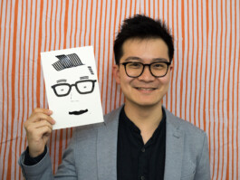 Face-o-mat portrait - Tobias Gutmann, 2017, ink on paper, Art Central, Hong Kong Tobias Gutmann - Face-o-mat / Sai Bot