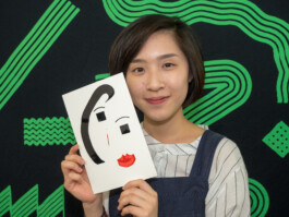 Face-o-mat portrait - Tobias Gutmann, 2017, ink on paper, Art Central, Hong Kong Tobias Gutmann - Face-o-mat / Sai Bot