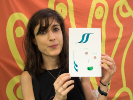 Face-o-mat portrait - Tobias Gutmann, 2017, ink on paper, Art Central, Hong Kong Tobias Gutmann - Face-o-mat / Sai Bot