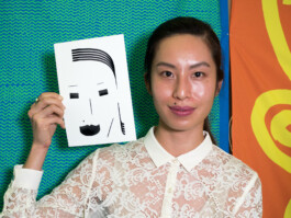 Face-o-mat portrait - Tobias Gutmann, 2017, ink on paper, Art Central, Hong Kong Tobias Gutmann - Face-o-mat / Sai Bot