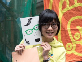 Face-o-mat portrait - Tobias Gutmann, 2017, ink on paper, Art Central, Hong Kong Tobias Gutmann - Face-o-mat / Sai Bot