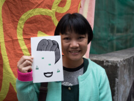 Face-o-mat portrait - Tobias Gutmann, 2017, ink on paper, Art Central, Hong Kong Tobias Gutmann - Face-o-mat / Sai Bot