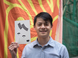 Face-o-mat portrait - Tobias Gutmann, 2017, ink on paper, Art Central, Hong Kong Tobias Gutmann - Face-o-mat / Sai Bot