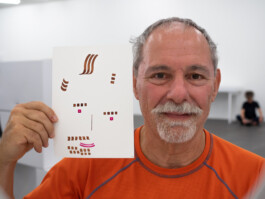 Face-o-mat portrait - Tobias Gutmann, 2018, ink on paper, Kunsthaus Grenchen Tobias Gutmann - Face-o-mat / Sai Bot