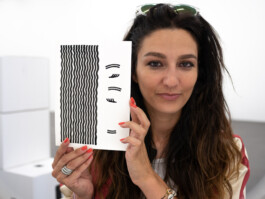 Face-o-mat portrait - Tobias Gutmann, 2018, ink on paper, Kunsthaus Grenchen Tobias Gutmann - Face-o-mat / Sai Bot