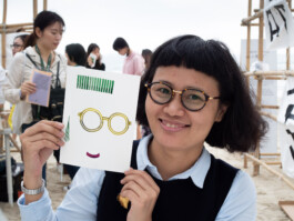 Face-o-mat portrait - Tobias Gutmann, 2018, ink on paper, XiChong, Shenzhen Tobias Gutmann - Face-o-mat / Sai Bot