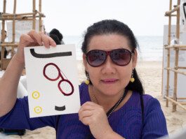 Face-o-mat portrait - Tobias Gutmann, 2018, ink on paper, XiChong, Shenzhen Tobias Gutmann - Face-o-mat / Sai Bot