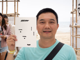 Face-o-mat portrait - Tobias Gutmann, 2018, ink on paper, XiChong, Shenzhen Tobias Gutmann - Face-o-mat / Sai Bot