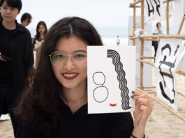 Face-o-mat portrait - Tobias Gutmann, 2018, ink on paper, XiChong, Shenzhen Tobias Gutmann - Face-o-mat / Sai Bot