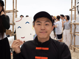 Face-o-mat portrait - Tobias Gutmann, 2018, ink on paper, XiChong, Shenzhen Tobias Gutmann - Face-o-mat / Sai Bot