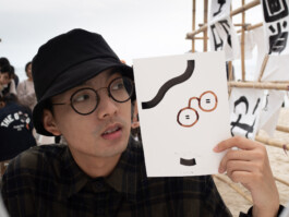 Face-o-mat portrait - Tobias Gutmann, 2018, ink on paper, XiChong, Shenzhen Tobias Gutmann - Face-o-mat / Sai Bot