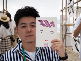 Face-o-mat portrait - Tobias Gutmann, 2018, ink on paper, XiChong, Shenzhen Tobias Gutmann - Face-o-mat / Sai Bot