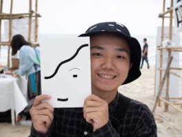 Face-o-mat portrait - Tobias Gutmann, 2018, ink on paper, XiChong, Shenzhen Tobias Gutmann - Face-o-mat / Sai Bot