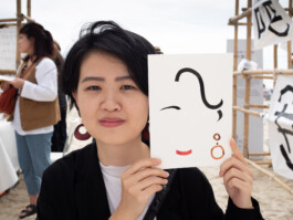 Face-o-mat portrait - Tobias Gutmann, 2018, ink on paper, XiChong, Shenzhen Tobias Gutmann - Face-o-mat / Sai Bot