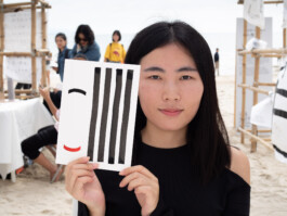 Face-o-mat portrait - Tobias Gutmann, 2018, ink on paper, XiChong, Shenzhen Tobias Gutmann - Face-o-mat / Sai Bot