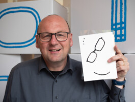 Face-o-mat portrait - Tobias Gutmann, 2019, ink on paper, Hamburg Tobias Gutmann - Face-o-mat / Sai Bot