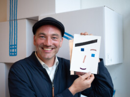 Face-o-mat portrait - Tobias Gutmann, 2019, ink on paper, Hamburg Tobias Gutmann - Face-o-mat / Sai Bot