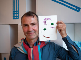 Face-o-mat portrait - Tobias Gutmann, 2019, ink on paper, Hamburg Tobias Gutmann - Face-o-mat / Sai Bot