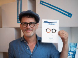 Face-o-mat portrait - Tobias Gutmann, 2019, ink on paper, Hamburg Tobias Gutmann - Face-o-mat / Sai Bot