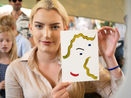 Face-o-mat portrait - Tobias Gutmann, 2019, ink on paper, Normandie, France Tobias Gutmann - Face-o-mat / Sai Bot