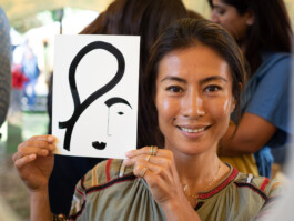 Face-o-mat portrait - Tobias Gutmann, 2019, ink on paper, Normandie, France Tobias Gutmann - Face-o-mat / Sai Bot