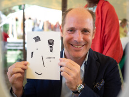 Face-o-mat portrait - Tobias Gutmann, 2019, ink on paper, Normandie, France Tobias Gutmann - Face-o-mat / Sai Bot