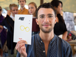 Face-o-mat portrait - Tobias Gutmann, 2019, ink on paper, Normandie, France Tobias Gutmann - Face-o-mat / Sai Bot