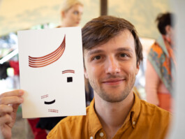 Face-o-mat portrait - Tobias Gutmann, 2019, ink on paper, Normandie, France Tobias Gutmann - Face-o-mat / Sai Bot