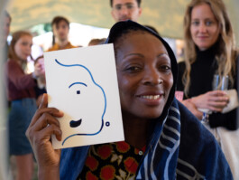 Face-o-mat portrait - Tobias Gutmann, 2019, ink on paper, Normandie, France Tobias Gutmann - Face-o-mat / Sai Bot