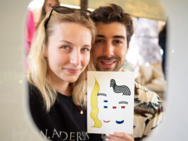 Face-o-mat portrait - Tobias Gutmann, 2019, ink on paper, Normandie, France Tobias Gutmann - Face-o-mat / Sai Bot