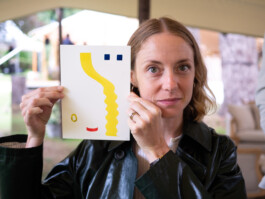 Face-o-mat portrait - Tobias Gutmann, 2019, ink on paper, Normandie, France Tobias Gutmann - Face-o-mat / Sai Bot