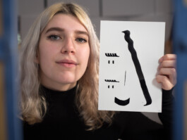 Face-o-mat portrait - Tobias Gutmann, 2017, ink on paper, Centre Pompidou, Paris, Tobias Gutmann - Face-o-mat / Sai Bot