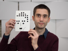 Face-o-mat portrait - Tobias Gutmann, 2017, ink on paper, Centre Pompidou, Paris, Tobias Gutmann - Face-o-mat / Sai Bot