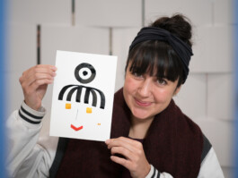 Face-o-mat portrait - Tobias Gutmann, 2017, ink on paper, Centre Pompidou, Paris, Tobias Gutmann - Face-o-mat / Sai Bot