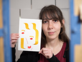 Face-o-mat portrait - Tobias Gutmann, 2017, ink on paper, Centre Pompidou, Paris, Tobias Gutmann - Face-o-mat / Sai Bot