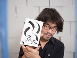 Face-o-mat portrait - Tobias Gutmann, 2017, ink on paper, Centre Pompidou, Paris, Tobias Gutmann - Face-o-mat / Sai Bot