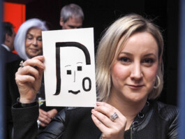 Face-o-mat portrait - Tobias Gutmann, 2017, ink on paper, Munich Tobias Gutmann - Face-o-mat / Sai Bot