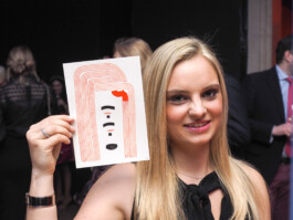 Face-o-mat portrait - Tobias Gutmann, 2017, ink on paper, Munich Tobias Gutmann - Face-o-mat / Sai Bot