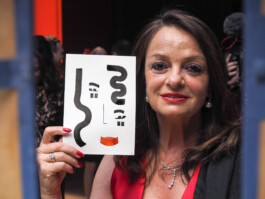 Face-o-mat portrait - Tobias Gutmann, 2017, ink on paper, Munich Tobias Gutmann - Face-o-mat / Sai Bot