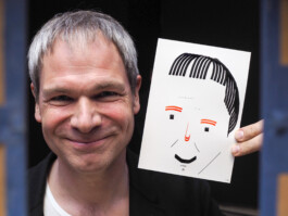 Face-o-mat portrait - Tobias Gutmann, 2017, ink on paper, Munich Tobias Gutmann - Face-o-mat / Sai Bot