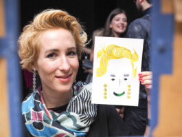 Face-o-mat portrait - Tobias Gutmann, 2017, ink on paper, Munich Tobias Gutmann - Face-o-mat / Sai Bot