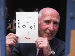 Face-o-mat portrait - Tobias Gutmann, 2017, ink on paper, Munich Tobias Gutmann - Face-o-mat / Sai Bot