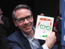 Face-o-mat portrait - Tobias Gutmann, 2017, ink on paper, Munich Tobias Gutmann - Face-o-mat / Sai Bot