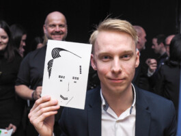 Face-o-mat portrait - Tobias Gutmann, 2017, ink on paper, Munich Tobias Gutmann - Face-o-mat / Sai Bot