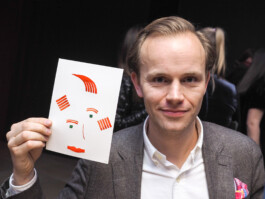 Face-o-mat portrait - Tobias Gutmann, 2017, ink on paper, Munich Tobias Gutmann - Face-o-mat / Sai Bot