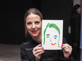 Face-o-mat portrait - Tobias Gutmann, 2017, ink on paper, Munich Tobias Gutmann - Face-o-mat / Sai Bot